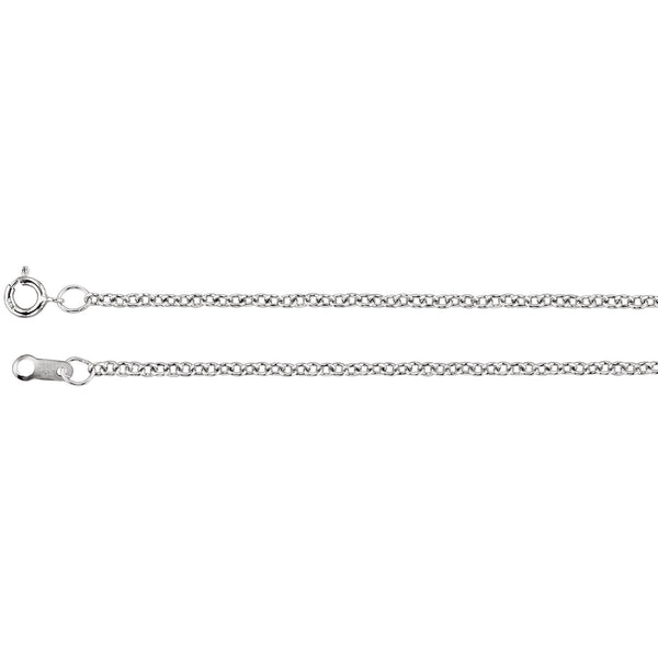 Platinum 1.5 mm Solid Cable 16" Chain - Pranic Lifestyle