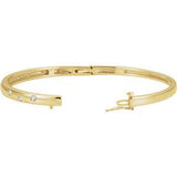 14K Yellow Gold 1/2 CTW Diamond Bangle Bracelet - Pranic Lifestyle